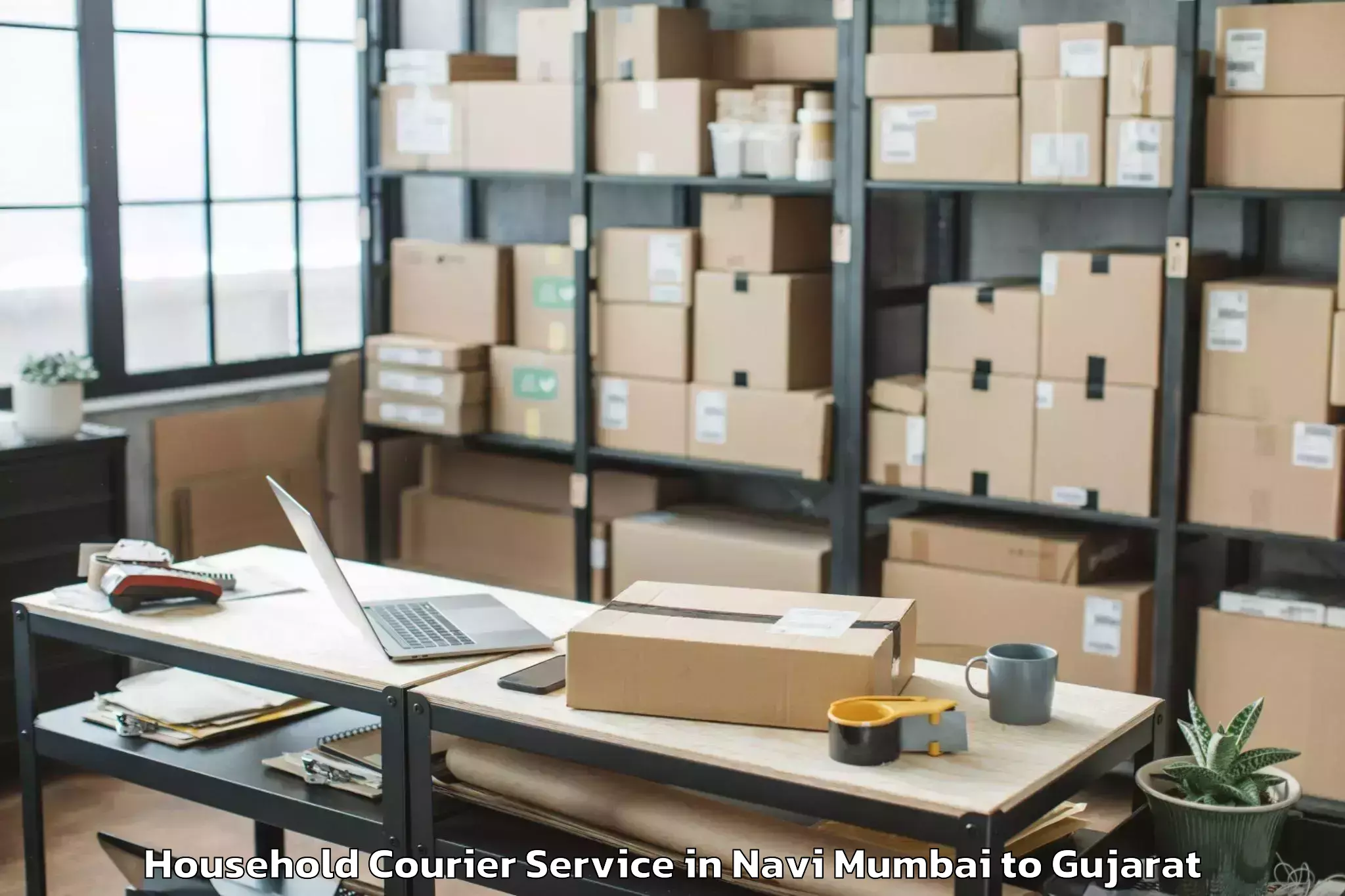 Comprehensive Navi Mumbai to Patan Gujarat Household Courier